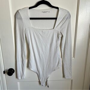 NOT FOR SALE White Long Sleeve Abercrombie Bodysuit